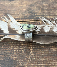 Load image into Gallery viewer, Reserved for C.Colina Verde Variscite Mountain Side View Ring, Size 9 3/4