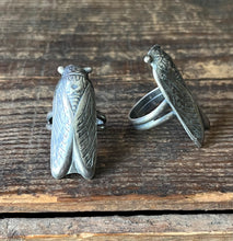 Load image into Gallery viewer, Cicada Ring, Hand Built Sterling Silver Ring, Available in Ring Size 7.5 and 10