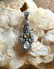 Load image into Gallery viewer, Autumn Fairest Pendant, Oregon Sunstone, Citrine and Spinel in Handcrafted Sterling Silver