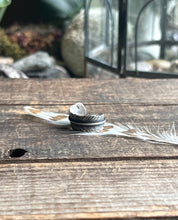 Load image into Gallery viewer, Custom Made Feather Wrap Ring in Size 6.75