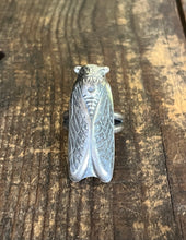 Load image into Gallery viewer, Cicada Ring, Hand Built Sterling Silver Ring, Available in Ring Size 7.5 and 10