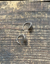 Load image into Gallery viewer, Egyptian Lotus Huggie Hoops in Sterling Silver