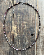 Load image into Gallery viewer, Tourmaline Multi Color Beaded Necklace, 23” Long with Silver Clasp