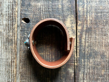 Load image into Gallery viewer, Royston Ribbon Turquoise Set Leather Bracelet with Hand Stamped Silver Detailing, Small Fit