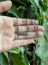 Load image into Gallery viewer, Darling Necklace, Handcrafted Sterling Silver, 17.5-18” Diamond Curb Chain