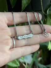 Load image into Gallery viewer, Darling Necklace, Handcrafted Sterling Silver, 17.5-18” Diamond Curb Chain