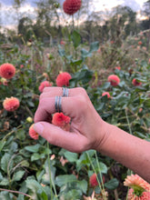 Load image into Gallery viewer, Spinner Ring, Sterling Silver Band with Rose Gold Fill Spinner, 2 Available, Size 10, 7 3/4
