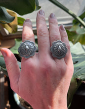 Load image into Gallery viewer, Large Concho Ring in Handcrafted Sterling Silver, Ring Size 9 or Made to Order