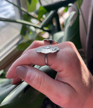 Load image into Gallery viewer, Large Concho Ring in Handcrafted Sterling Silver, Ring Size 9 or Made to Order