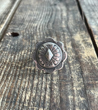 Load image into Gallery viewer, Large Concho Ring in Handcrafted Sterling Silver, Ring Size 9 or Made to Order