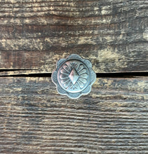 Load image into Gallery viewer, Large Concho Ring in Handcrafted Sterling Silver, Ring Size 9 or Made to Order