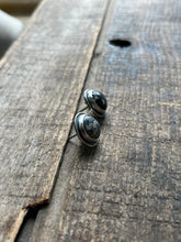 Load image into Gallery viewer, White Buffalo Post Earrings, Handcrafted and Recycled Sterling Silver