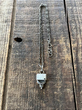 Load image into Gallery viewer, Custom Listing for S. White Buffalo Sun Ray Drop Pendant, Handcrafted Sterling Silver Necklace