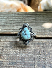 Load image into Gallery viewer, Emerald Basin Variscite Ring in Handcrafted and Stamped Sterling Silver, Size 6.5