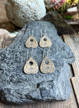 Load image into Gallery viewer, Planchette Earrings in Brass and Sterling Earwires