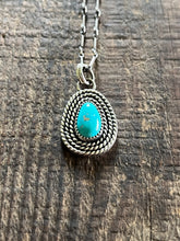 Load image into Gallery viewer, Ithaca Peak Turquoise Simple Twist Necklace, Handcrafted Sterling Silver, 16.5-17” Chain