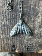 Load image into Gallery viewer, Death Head Hawkmoth Pendant in Solid Sterling Silver with 21” Chain