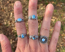 Load image into Gallery viewer, Golden Hills Turquoise Rings in Handcrafted Sterling Silver, 1 Available Ring Option Remaining