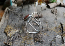 Load image into Gallery viewer, Laguna Agate Silhouettes Cuff in Handcrafted Sterling Silver with Triple Triangle Wire Design, Size Small/Medium