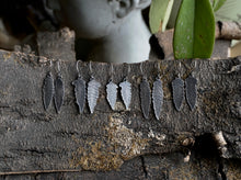 Load image into Gallery viewer, Fern Drop Impression Earrings in Handcrafted Sterling Silver, 5 Available Pairs