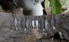 Load image into Gallery viewer, Fern Drop Impression Earrings in Handcrafted Sterling Silver, 5 Available Pairs