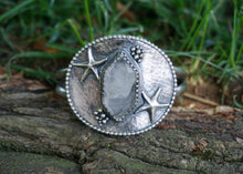 Load image into Gallery viewer, Reserved For E. Beachcomber Cuff in Handcrafted Sterling Silver with Large Double Terminated Tibetan Quartz, Medium to Large Fitting