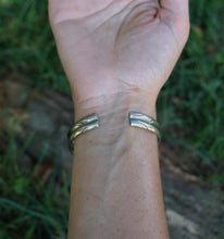 Load image into Gallery viewer, Reserved For E. Beachcomber Cuff in Handcrafted Sterling Silver with Large Double Terminated Tibetan Quartz, Medium to Large Fitting