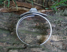 Load image into Gallery viewer, Reserved For E. Beachcomber Cuff in Handcrafted Sterling Silver with Large Double Terminated Tibetan Quartz, Medium to Large Fitting