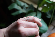 Load image into Gallery viewer, Hexegon Ring in Handcrafted Sterling Silver, Minimalist Stacker Style, Made To Order in Your Size