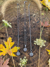 Load image into Gallery viewer, Celestial Spinner Charm Necklace, Handcrafted Sterling, 16.5-17.5 Long Chain- Made to Order