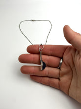 Load image into Gallery viewer, Venus Flytrap Plant Pendant in Handcrafted Sterling Silver, with 16” Sterling Chain