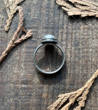 Load image into Gallery viewer, Moon Face Rainbow Moonstone Ring, Size 7 3/4