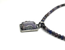 Load image into Gallery viewer, Light Purple Burro Creek Jasper Pendant in Handcrafted Sterling Silver with Sugilite Beaded Chain, 23” Long