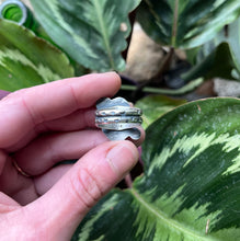 Load image into Gallery viewer, Starry Dreams Ring, Rainbow Moonstone and Tanzanite, Ring Size 8 3/4