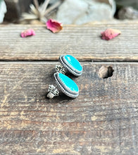 Load image into Gallery viewer, Sonoran Gem Turquoise Post Earrings, Handcrafted Sterling Silver