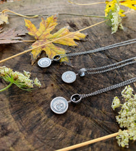 Load image into Gallery viewer, Celestial Spinner Charm Necklace, Handcrafted Sterling, 16.5-17.5 Long Chain- Made to Order