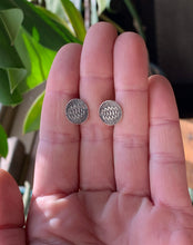 Load image into Gallery viewer, Bursting Ray Post Earrings, Handcrafted and Stamped Sterling Silver Posts