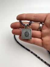 Load image into Gallery viewer, Light Purple Burro Creek Jasper Pendant in Handcrafted Sterling Silver with Sugilite Beaded Chain, 23” Long