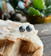 Load image into Gallery viewer, Heart Burst Post Earrings in Handcrafted Sterling Silver