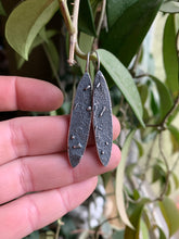 Load image into Gallery viewer, Hoya Leaf Drop Earrings in Handcrafted Fused Sterling Silver