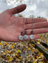 Load image into Gallery viewer, Celestial Spinner Charm Necklace, Handcrafted Sterling, 16.5-17.5 Long Chain- Made to Order