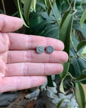 Load image into Gallery viewer, Sun and Moon Earring Pair in Handcrafted Sterling Silver, Post Back