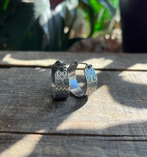 Load image into Gallery viewer, Made to Order Victorian Trellis Hoop Earrings in Handcrafted Sterling Silver