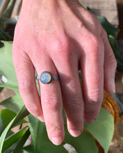 Load image into Gallery viewer, Moon Face Rainbow Moonstone Ring, Size 7 3/4