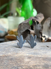 Load image into Gallery viewer, Sterling Cactus Earrings, Post Back