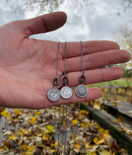 Load image into Gallery viewer, Celestial Spinner Charm Necklace, Handcrafted Sterling, 16.5-17.5 Long Chain- Made to Order