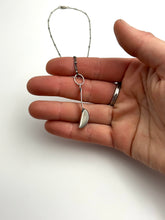 Load image into Gallery viewer, Venus Flytrap Plant Pendant in Handcrafted Sterling Silver, with 16” Sterling Chain