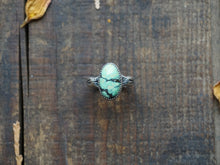 Load image into Gallery viewer, New Lander Variscite in Hand Stamped Drop Earrings and or Ring in Size 9, Solid Handcrafted Sterling Silver Designs