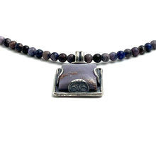 Load image into Gallery viewer, Light Purple Burro Creek Jasper Pendant in Handcrafted Sterling Silver with Sugilite Beaded Chain, 23” Long