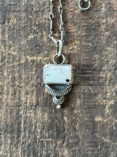 Load image into Gallery viewer, Custom Listing for S. White Buffalo Sun Ray Drop Pendant, Handcrafted Sterling Silver Necklace